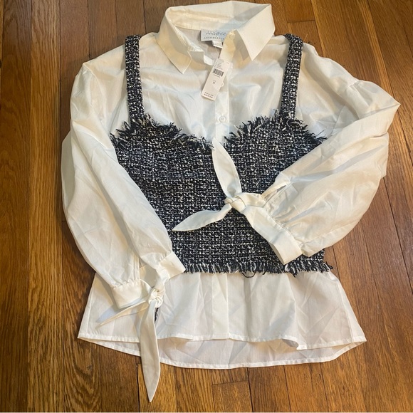 Anthropologie x Mare Mare Layered Tweed Tank Set M NWT - Picture 2 of 4